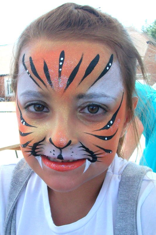 Girl with Tiger face paint